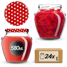 Słoiki na przetwory Sassa 580ml 24szt 82mm +