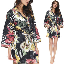 SMW.9527 Doctor Nap satynowy szlafrok damski