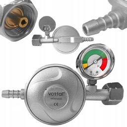 MANOMETR REDUKTOR NA WĄŻ GAZOWY GAZU BUTLI 11