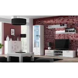 Meblościanka do salonu biała mat / połysk 410