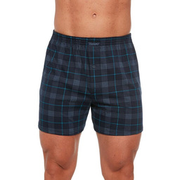 Bokserki bawełniane Comfort 2264 niebieskie w kratkę