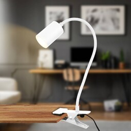 Briloner Lampka z klipsem Fleks, biały / opal,