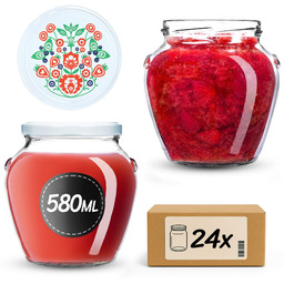Słoiki na przetwory Sassa 580ml 24szt 82mm +