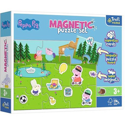 TREFL Puzzle magnetyczne Świnka Peppa Zabawy Peppy 93164