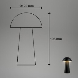Briloner Fungo Mini lampa stołowa LED z akumulatorem,