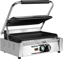 ELEKTRYCZNY GRILL KONTAKTOWY PANINI W PEŁNI RYFLOWANY 44CM