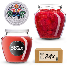 Słoiki na przetwory Sassa 580ml 24szt 82mm +