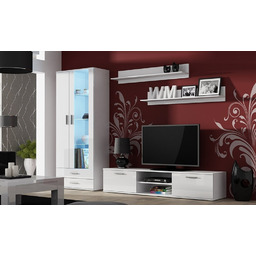 Meblościanka do salonu biała mat / połysk 285