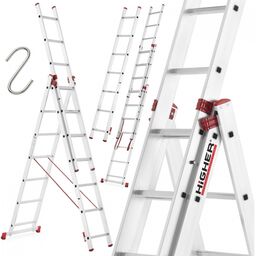 Drabina aluminiowa uniwersalna 3x7 HIGHER Professional na schody