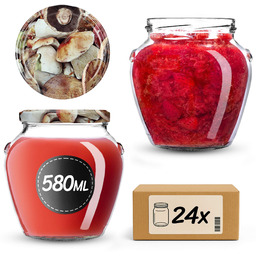 Słoiki na przetwory Sassa 580ml 24szt 82mm +