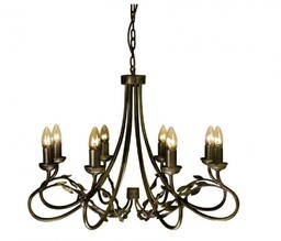 Elstead Lighting Żyrandol Olivia OV8-BLK-GOLD czarno-złota oprawa