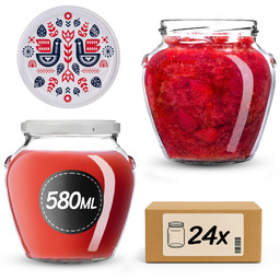 Słoiki na przetwory Sassa 580ml 24szt 82mm +