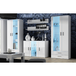 Meblościanka do salonu biała mat / połysk 330