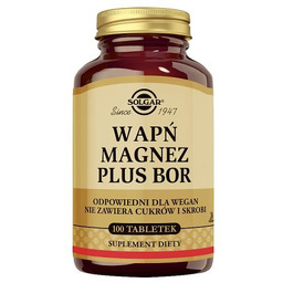 Solgar Wapń Magnez + Bor, 100 tabl.