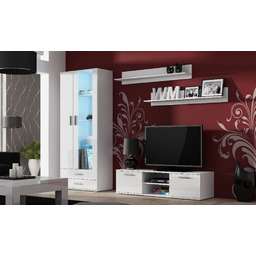 Meblościanka do salonu biała mat / połysk 245