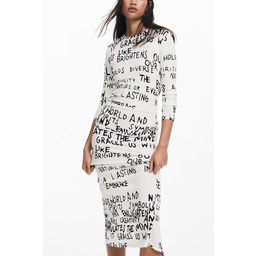 Sukienka midi z napisem