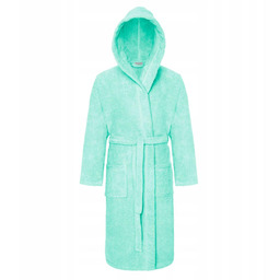 Szlafrok Bawełniany z Kapturem Unisex L/XL Mięta