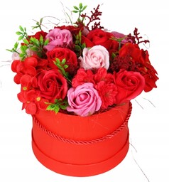 Flower Box Kwiaty Mydlane Walentynki