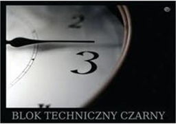 Blok techniczny A4 10 kartek czarny INTERDRUK