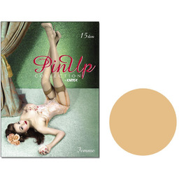 Pończochy Do Paska Nylonowe Femme 15 Den Naturel