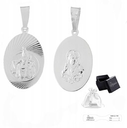 Medalik Szkaplerz Owalny srebro pr. 925 Matka Boska
