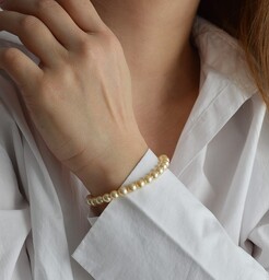 Pakamera Perły Swarovski bransoletka kremowa