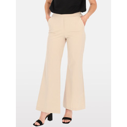 Szerokie Spodnie Damskie z Tkaniny Wiskozowej