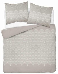 Pościel flanelowa 160x200 beżowa rozeta ornamenty Flanela 24