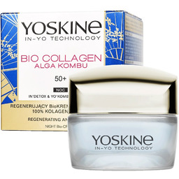 Yoskine, Bio Collagen, Krem do twarzy na noc