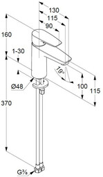 KLUDI 342920575 KLUDI 342920575 KLUDI PURE&SOLID XL Jednouchwytowa