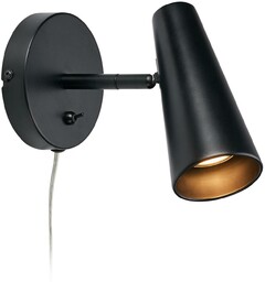 Markslöjd Kinkiet Crest, możliwość ściemniania, czarny, salon /