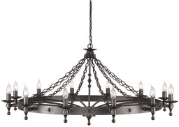Elstead Lighting Żyrandol Warwick WR12-GRAPHITE klasyczna oprawa