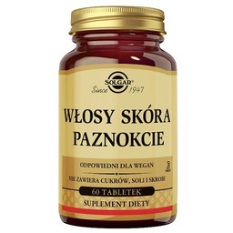 SOLGAR Włosy, Skóra, Paznokcie, 60 tabl.