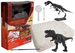 Zestaw WYKOPALISKA Szkielet Model Dinozaur Tyranozaur T-REX Lupa