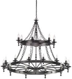 Elstead Lighting Żyrandol Warwick WR18-GRAPHITE klasyczna oprawa
