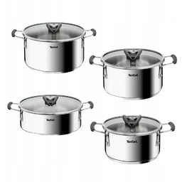 Zestaw garnków Tefal Opti'Space G7378S55 Indukcja Stal nierdzewna