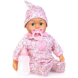 Bayer Design 93824CQ Interaktywna lalka, mówiąca, miękkie ciało,