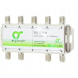 Sumator zwrotnica TV-SAT QUAD + DVB-T Digisat DQTC