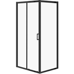 CERSANIT Kabina prysznicowa ARTECO prostokątna przesuwna 100x80x190 czarna,