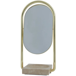 AYTM - Angui Stół Lustro Złoty/Travertine