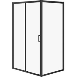 CERSANIT Kabina prysznicowa ARTECO prostokątna przesuwna 120x90x190 czarna,