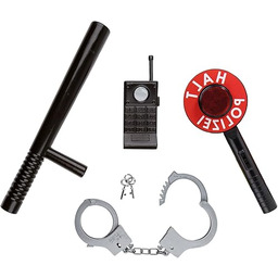 Idena 90256 - Policyjny zestaw operacyjny, 4-częściowy zestaw