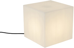 QAZQA Nowoczesna lampa zewnętrzna biała 30 cm kwadratowa