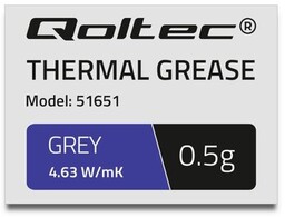 Pasta termoprzewodząca Qoltec 4.63W/m-K 0.5g Szara