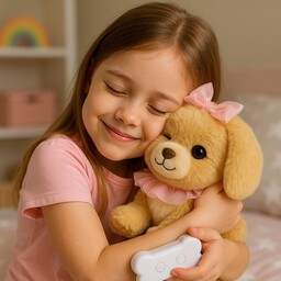 Interaktywny Pies Pluszowy Piesek Sterowany Chodzi Szczeka Merda