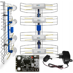 Najmocniejsza Antena Siatkowa DVB-T2 4K Xara Filtr Lte
