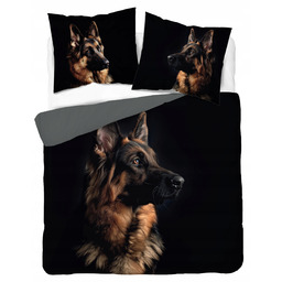 Pościel 3D Natura Bawełna Pies Piesek 160x200cm Owczarek