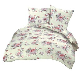 Karo Pościel z kory 140x200 124/1 kremowa różyczki