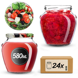 Słoiki na przetwory Sassa 580ml 24szt 82mm +