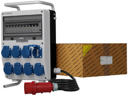 Rozdzielnica budowlana TD-S/FI SKHU skrzynka elektryczna 8x230V Schuko